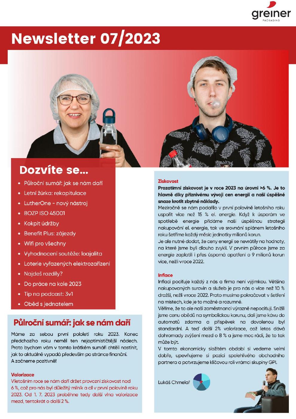 Červencový newsletter PDF to Flipbook