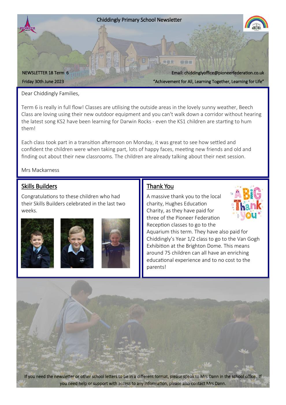 Newsletter 30th June