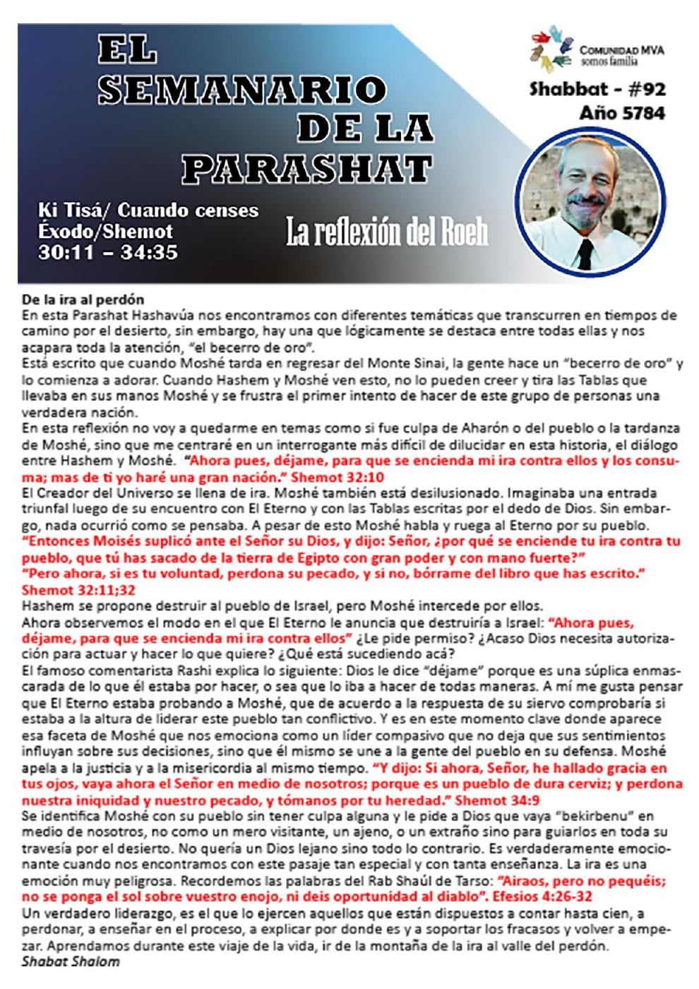 El Semanario De La Parashat - Ki Tisá - 92 | PDF To Flipbook