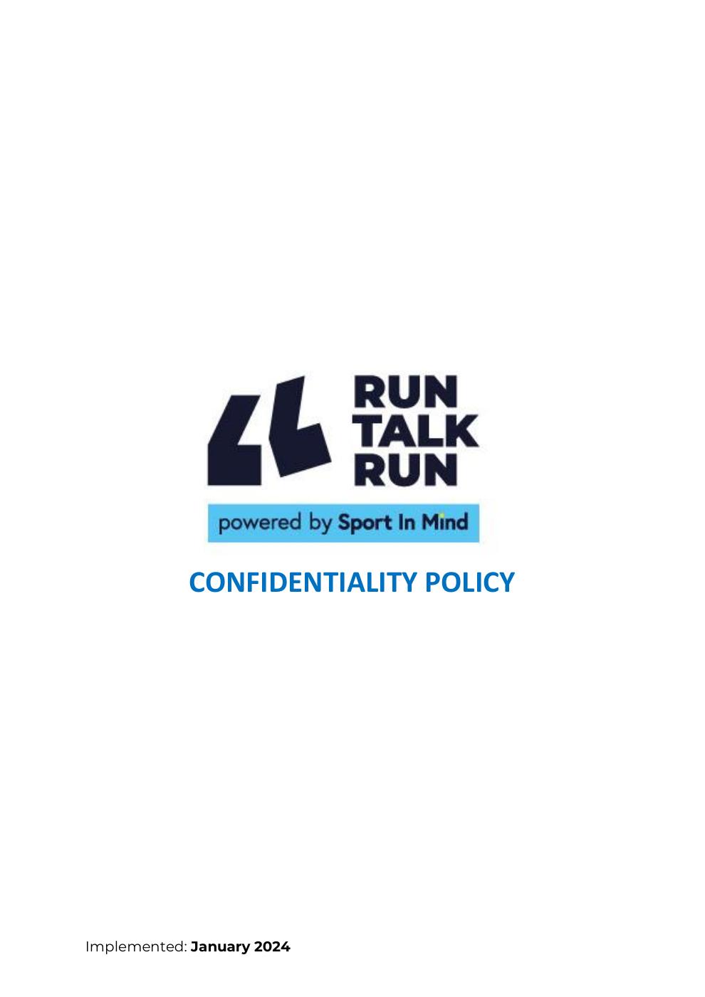 Run Talk Run Confidentiality Policy | PDF to Flipbook