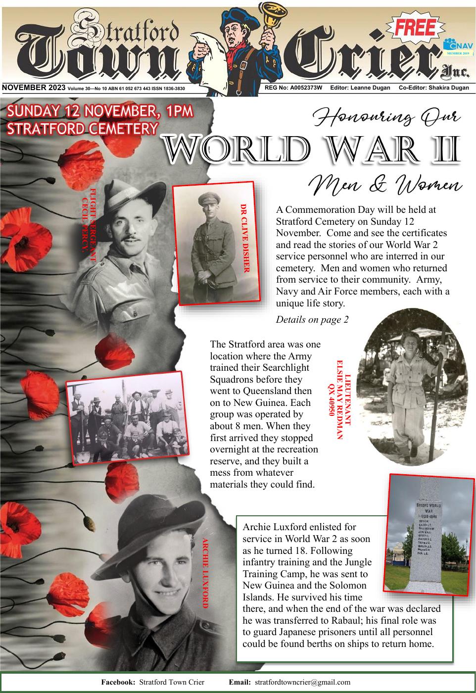 November 2023 Stratford Town Crier PDF to Flipbook