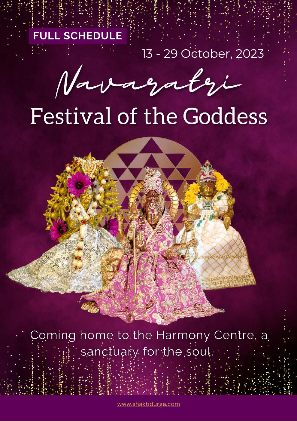 Navaratri goddess festival schedule