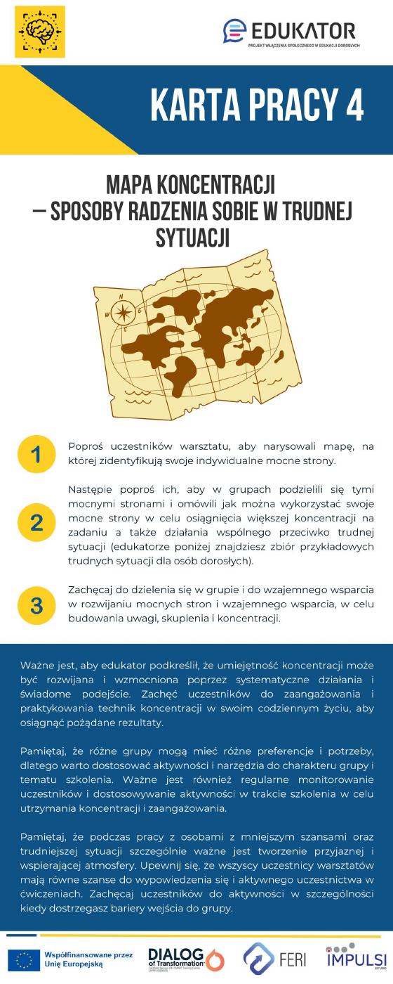 KARTA PRACY 4 - MAPA KONCENTRACJI – SPOSOBY RADZENIA SOBIE W TRUDNEJ ...