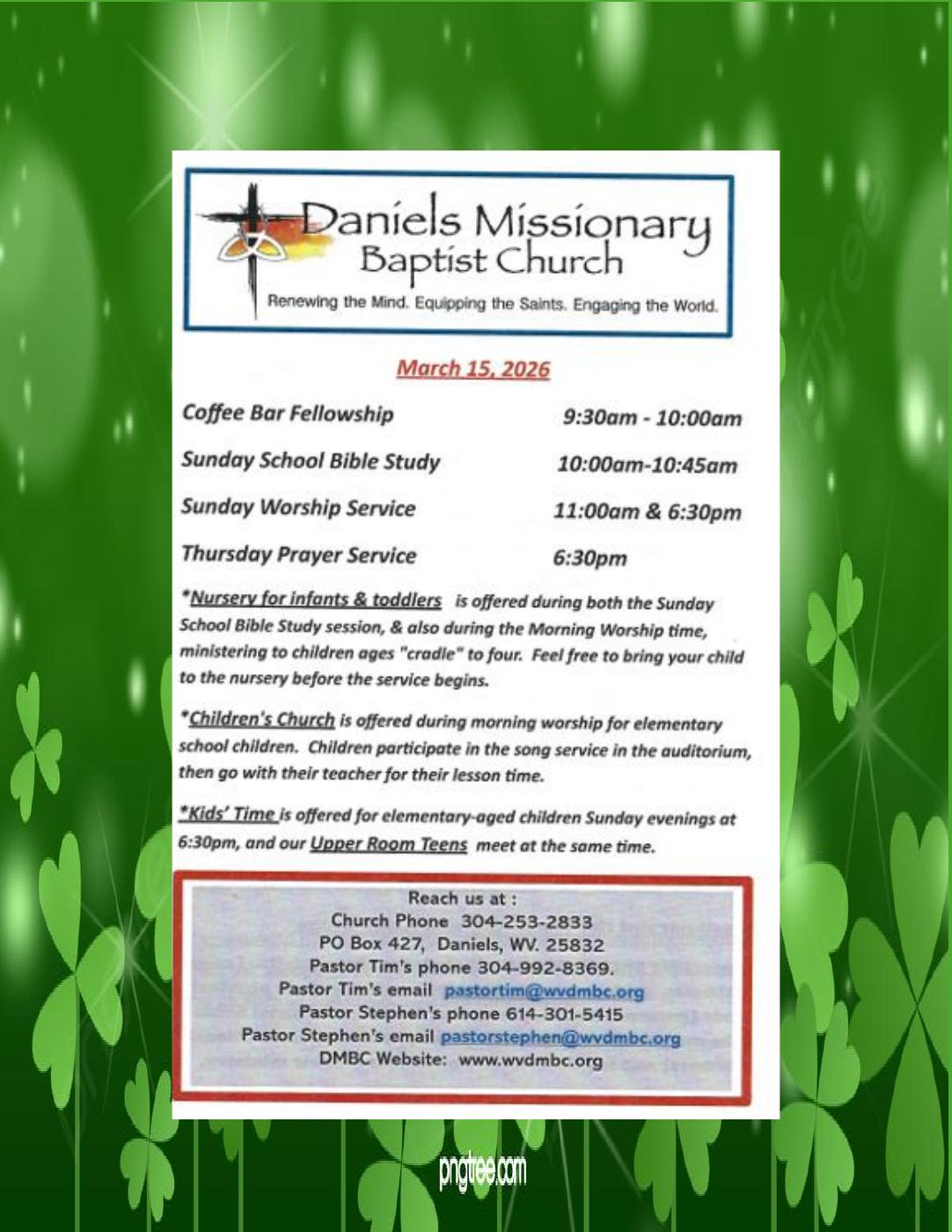 DMBC Bulletin - 03/15/26