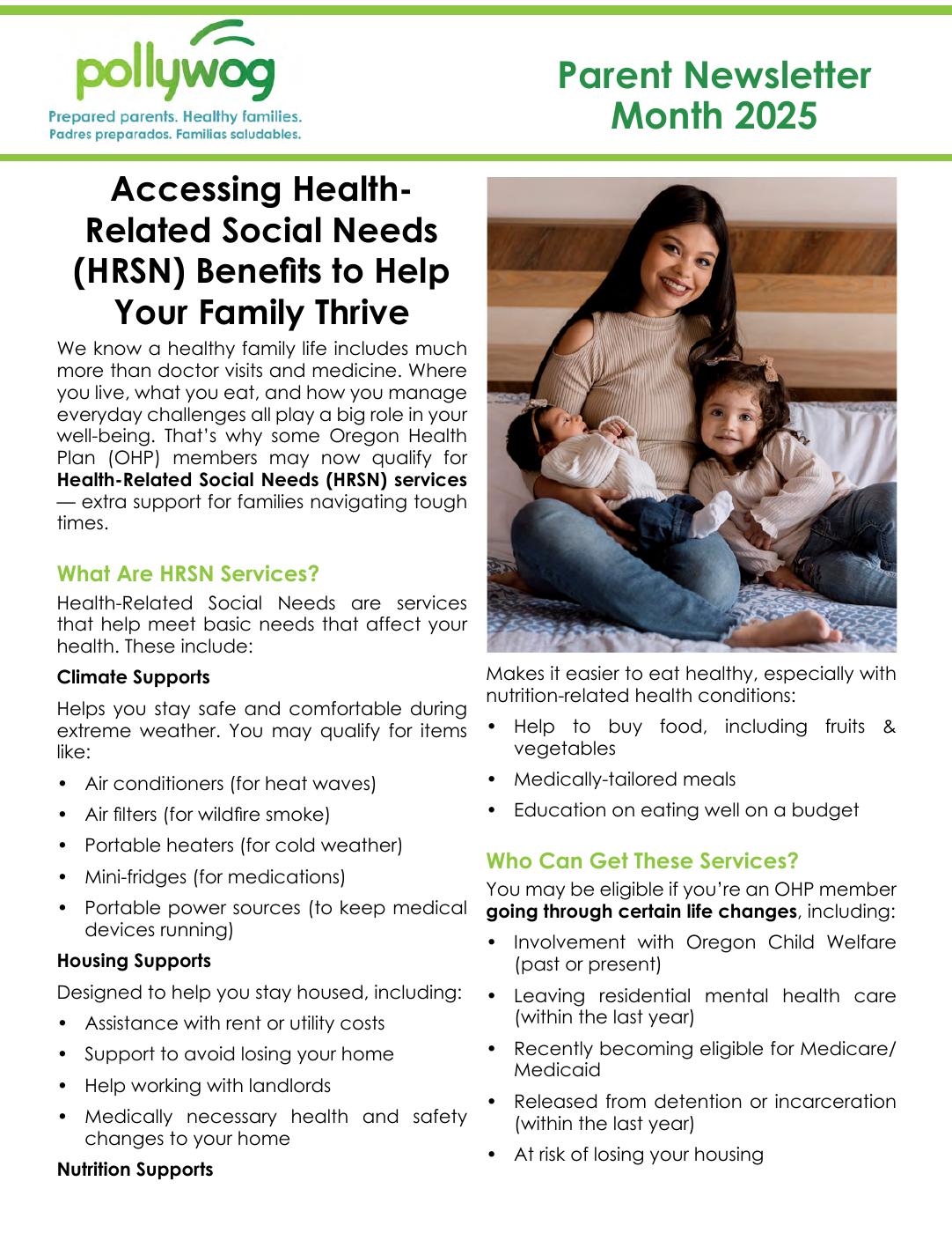 Accessing Health- Related Social Needs (HRSN) Benefits to Help Your ...