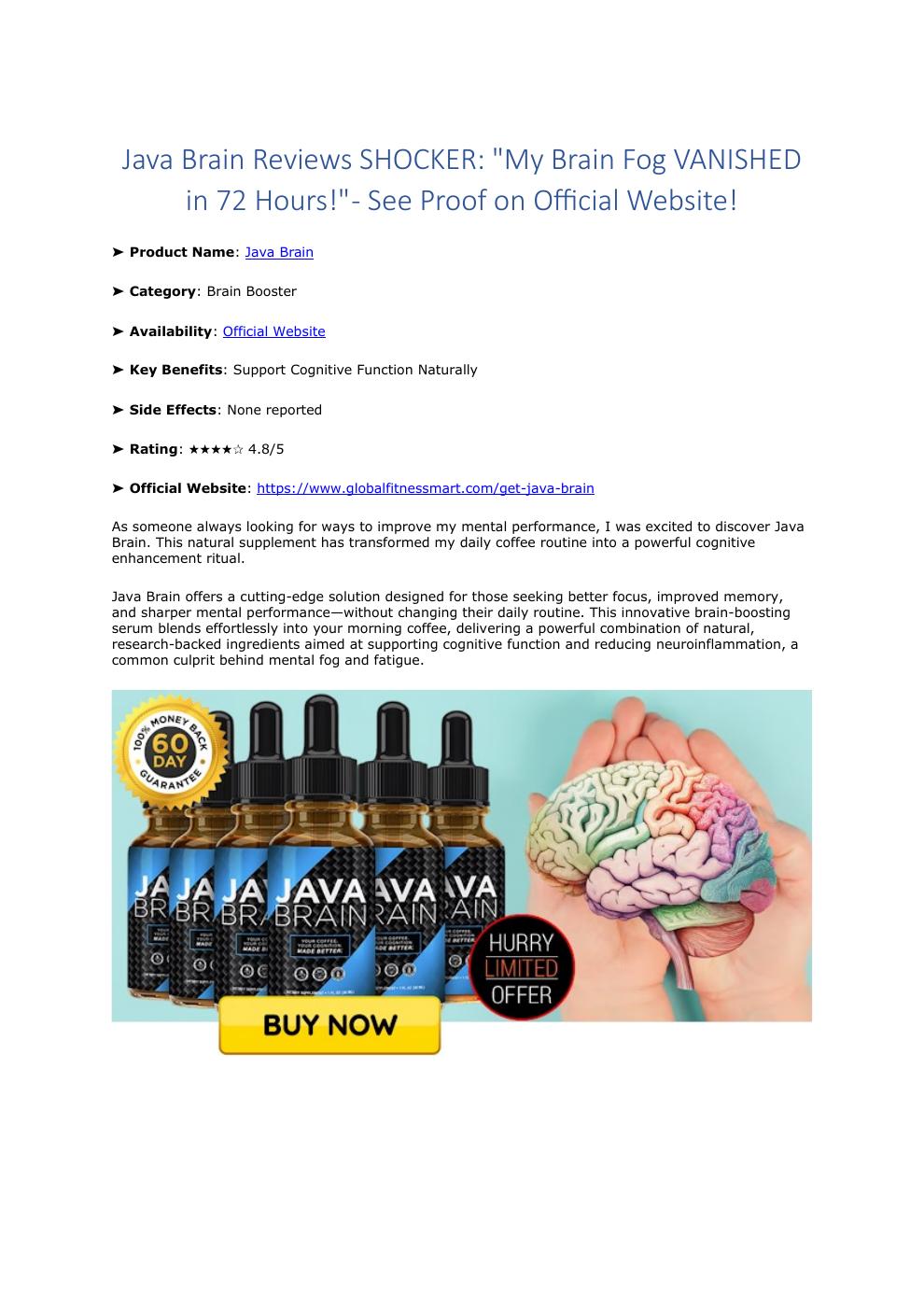 Java Brain Official Website: Relieve Oxidative Stress & Fix Sleep ...