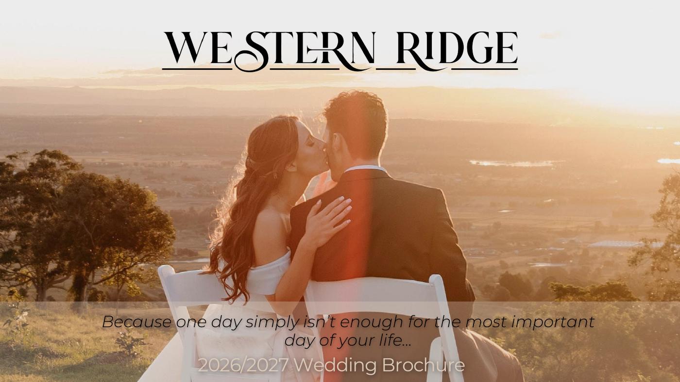 Western Ridge 2026/2027 Wedding Brochure | PDF to Flipbook