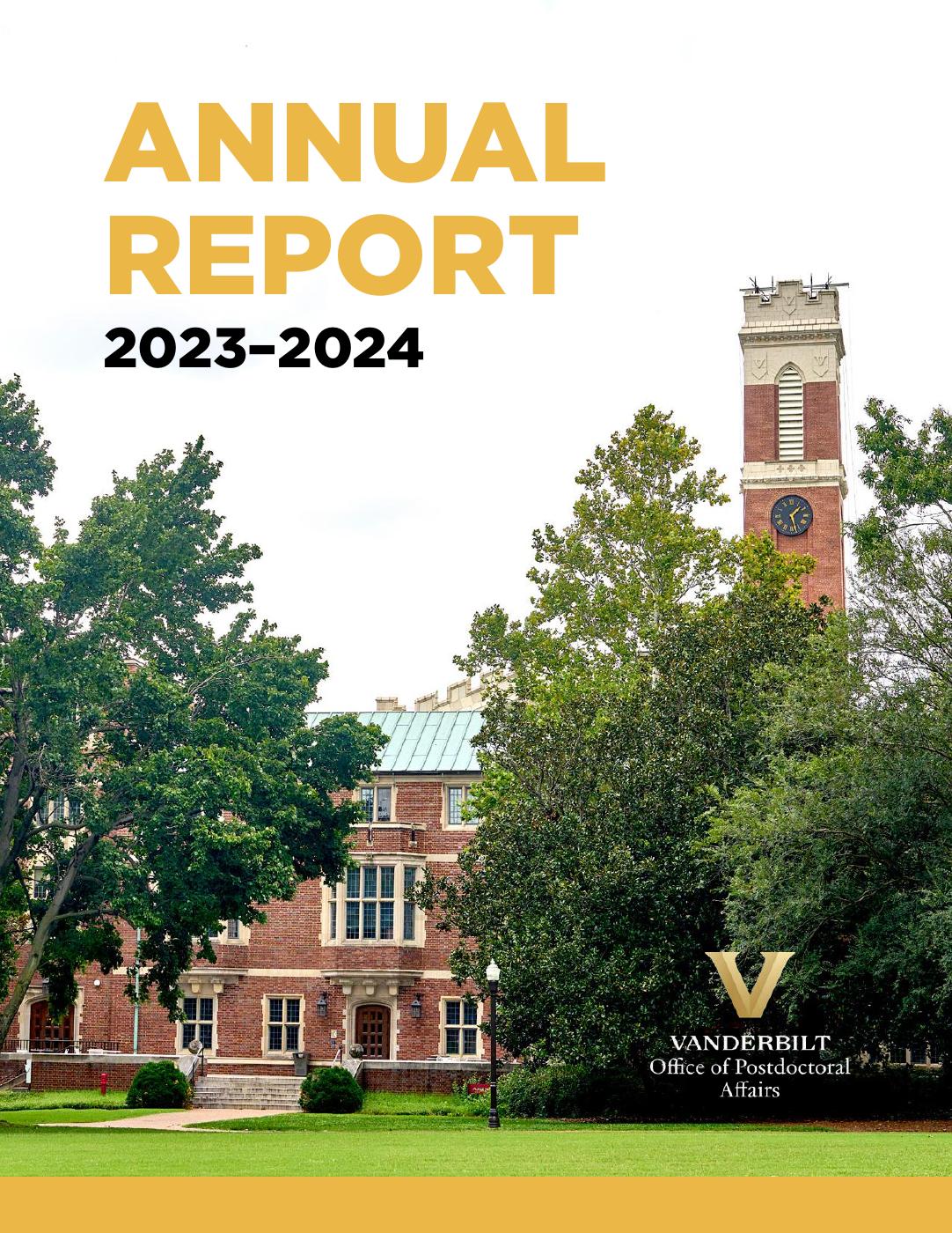 2023-2024 Vanderbilt Office of Postdoctoral Affairs Annual Report