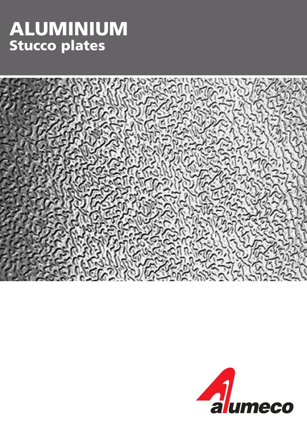 Aluminium stucco plates