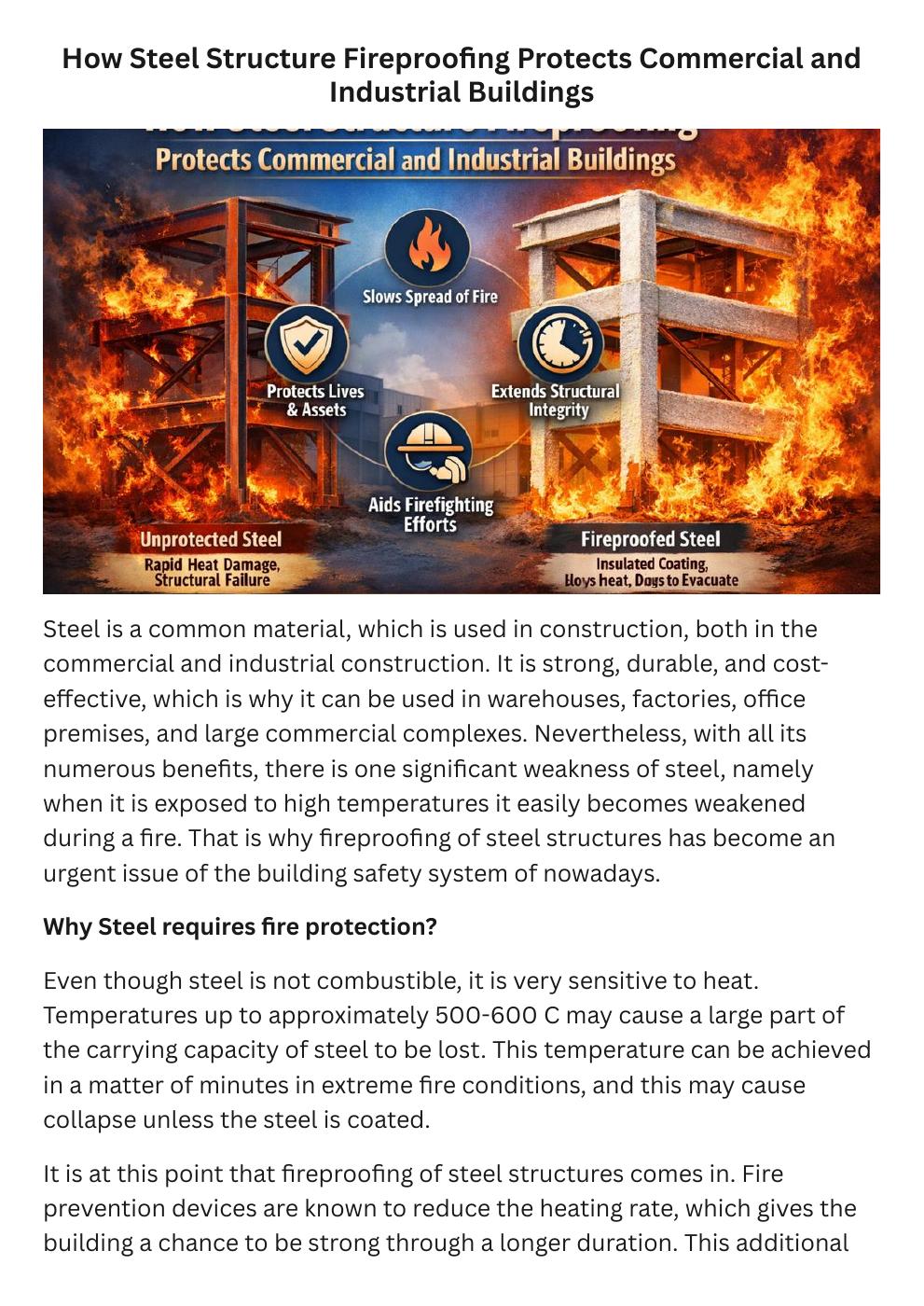 How Steel Structure Fireproofing Protects Commercial and Industrial ...