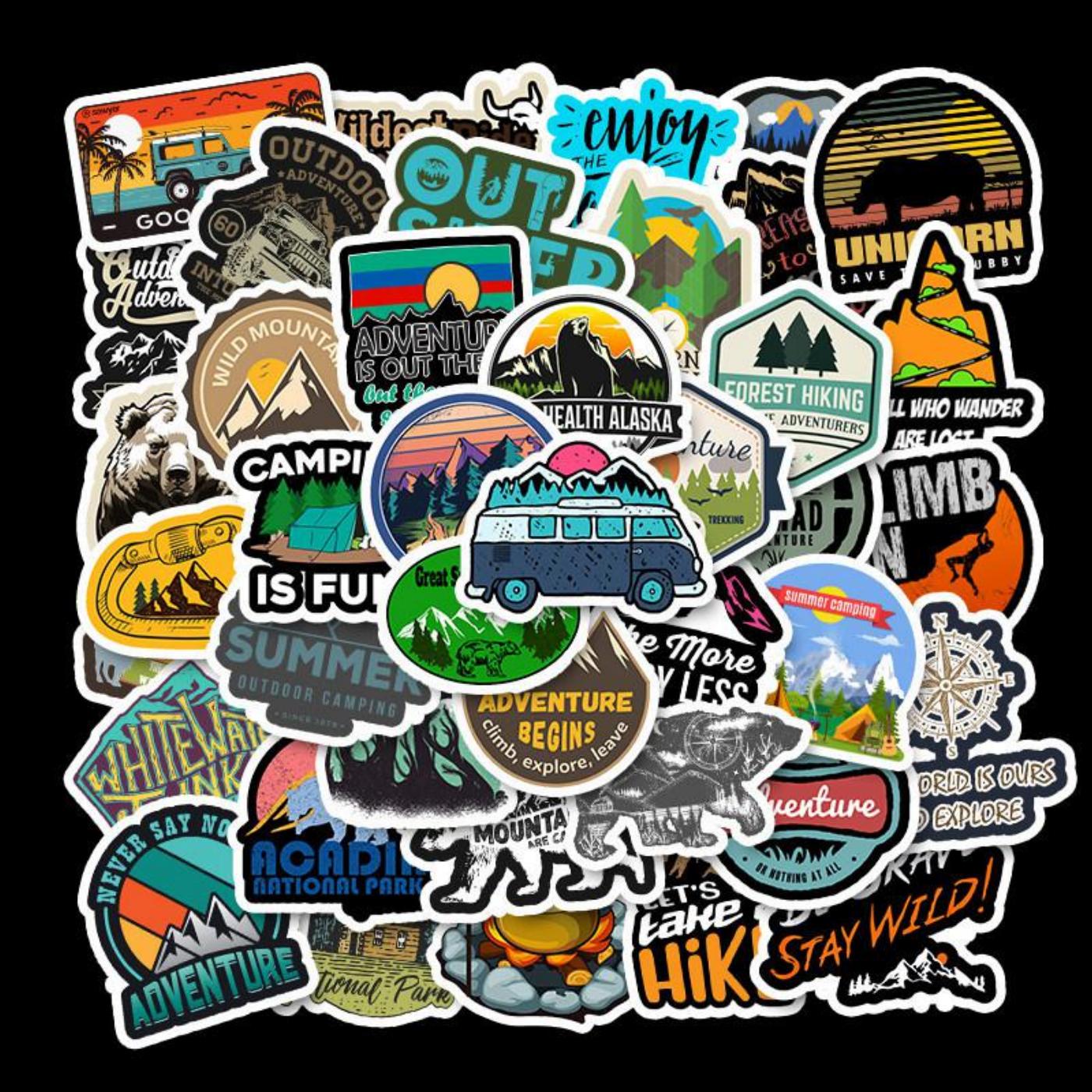 Buy outdoor travel Sticker Packs - 50 or 100 Pieces | High-Definition ...