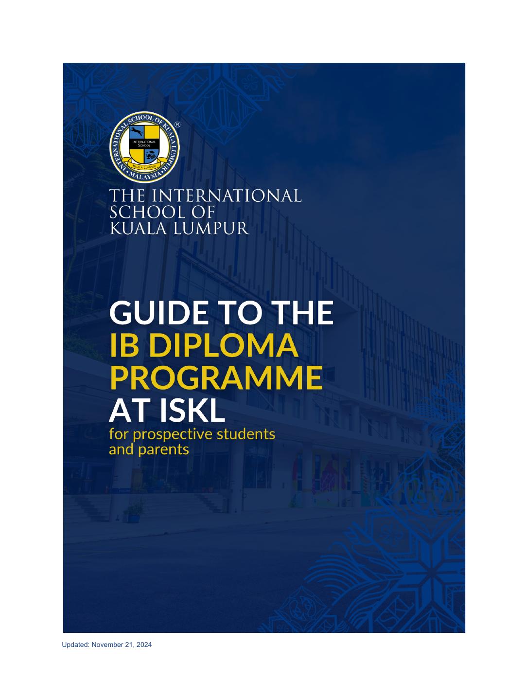 Guide to the IB Diploma Programme at ISKL