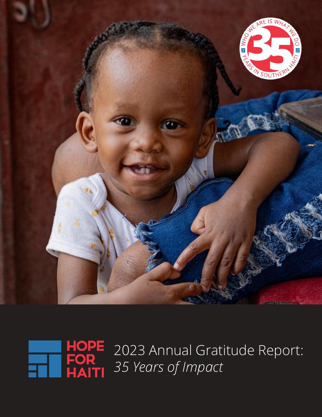 2023 Annual Gratitude Report | Hope for Haiti