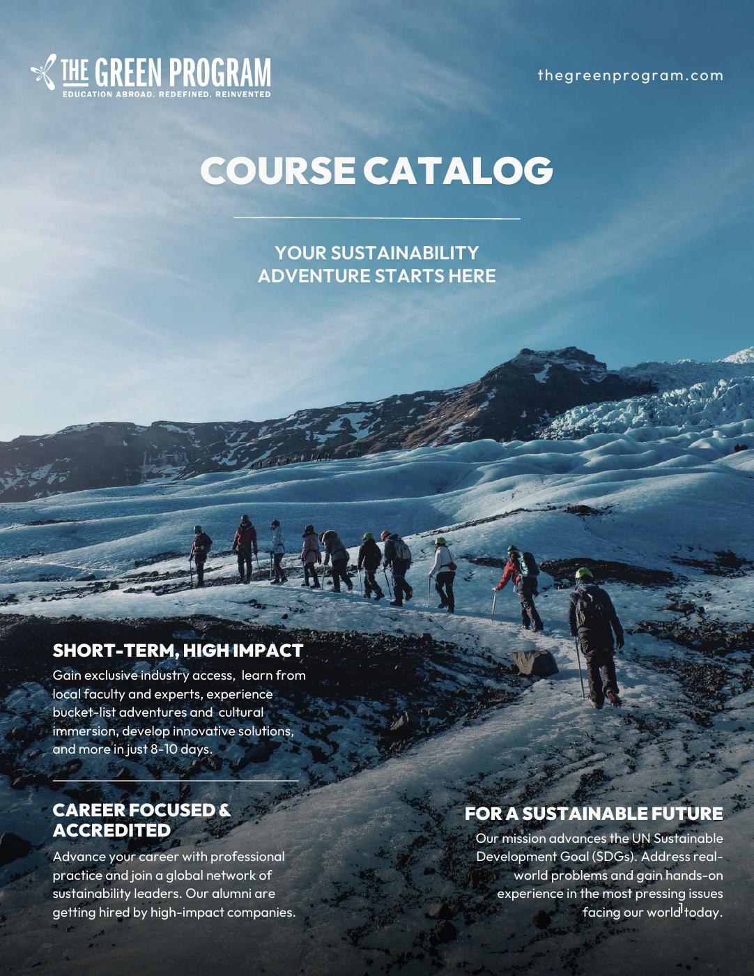 The GREEN Program: Course Catalog | PDF to Flipbook