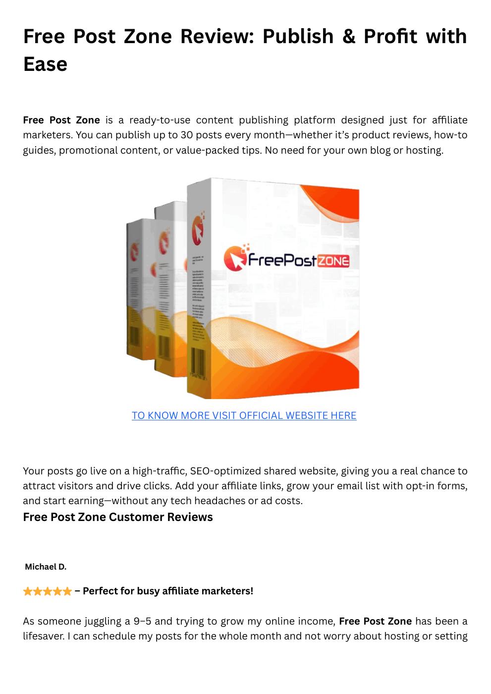 Free Post Zone for Beginners in Affiliate Marketing | PDF to Flipbook