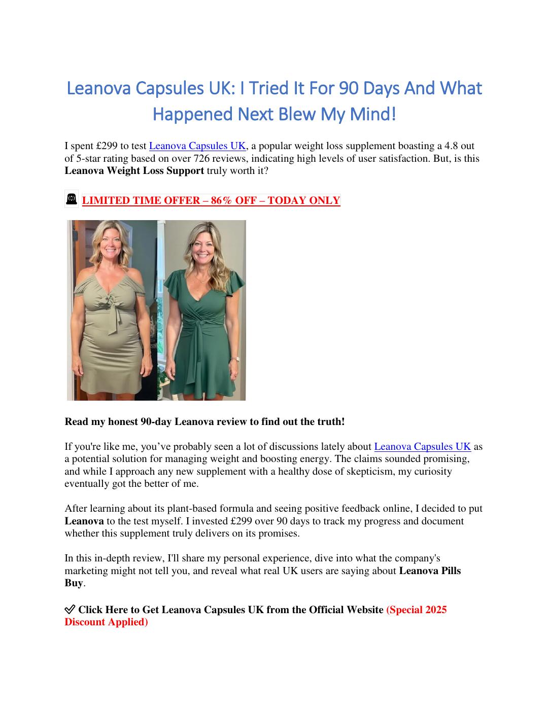 Leanova Capsules UK: The #1 Fat Burner That Banks Don't Want You To ...