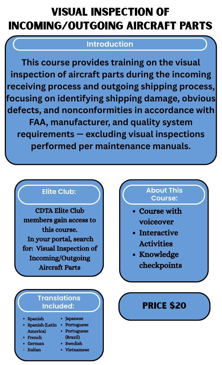 Visual Inspection of Incoming/Outgoing Aircraft Parts | PDF to Flipbook