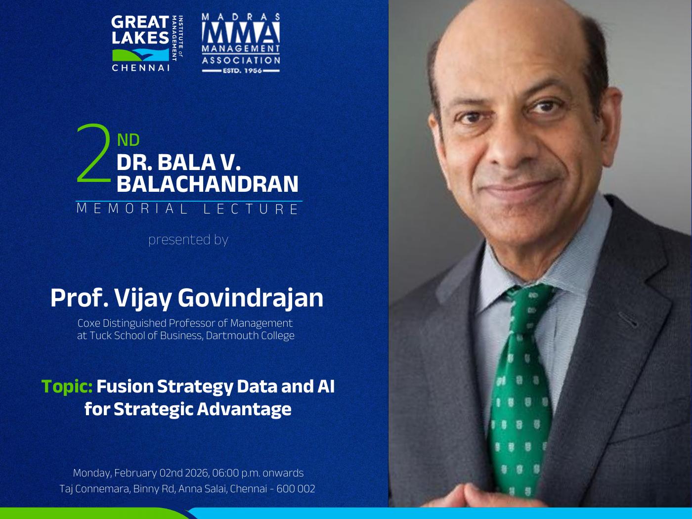 2nd Dr Bala V Balachandran Memorial Lecture