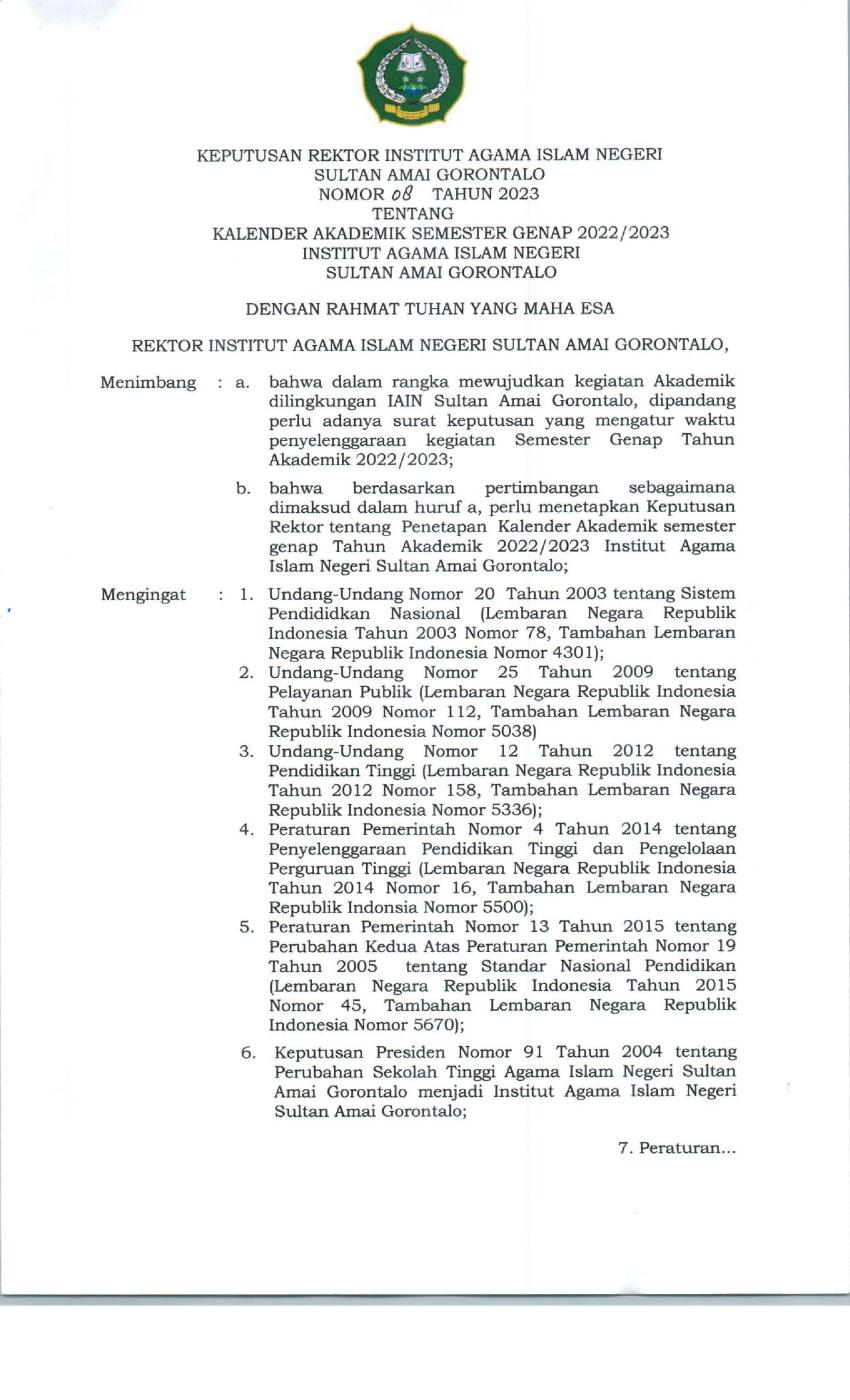 SK Kalender Akademik Genap 2022-2023 | PDF to Flipbook