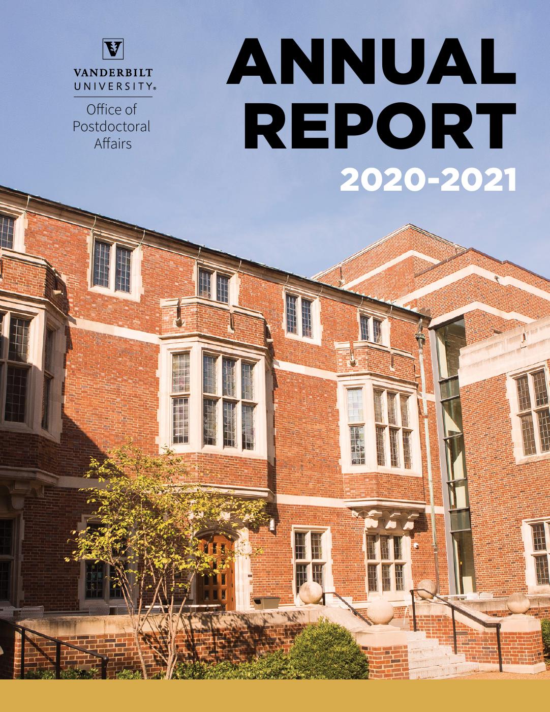 2020-2021 Vanderbilt Office of Postdoctoral Affairs Annual Report