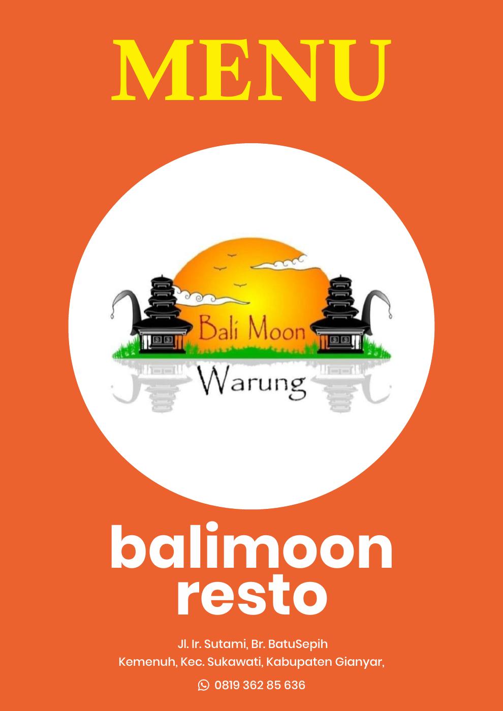 Balimoon Resto Menu | PDF to Flipbook