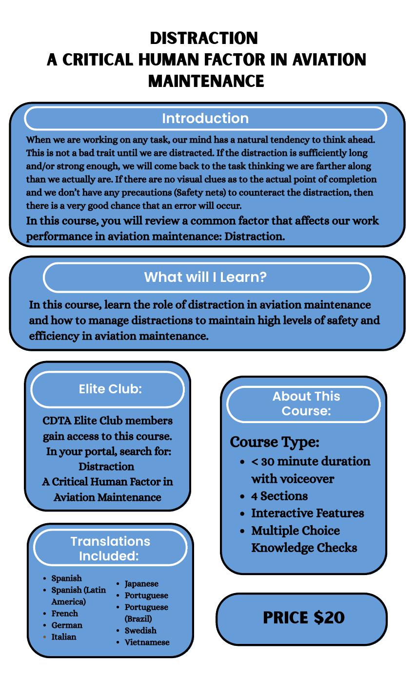 Distraction- A Critical Human Factor in Aviation Maintenance | PDF to ...