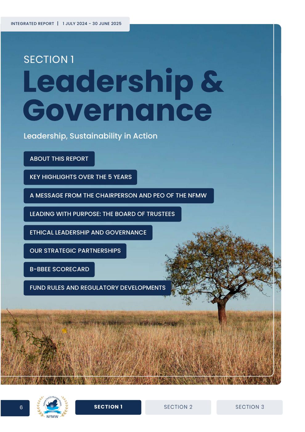 NFMW Integrated Report Section 1 Leadership & Governance