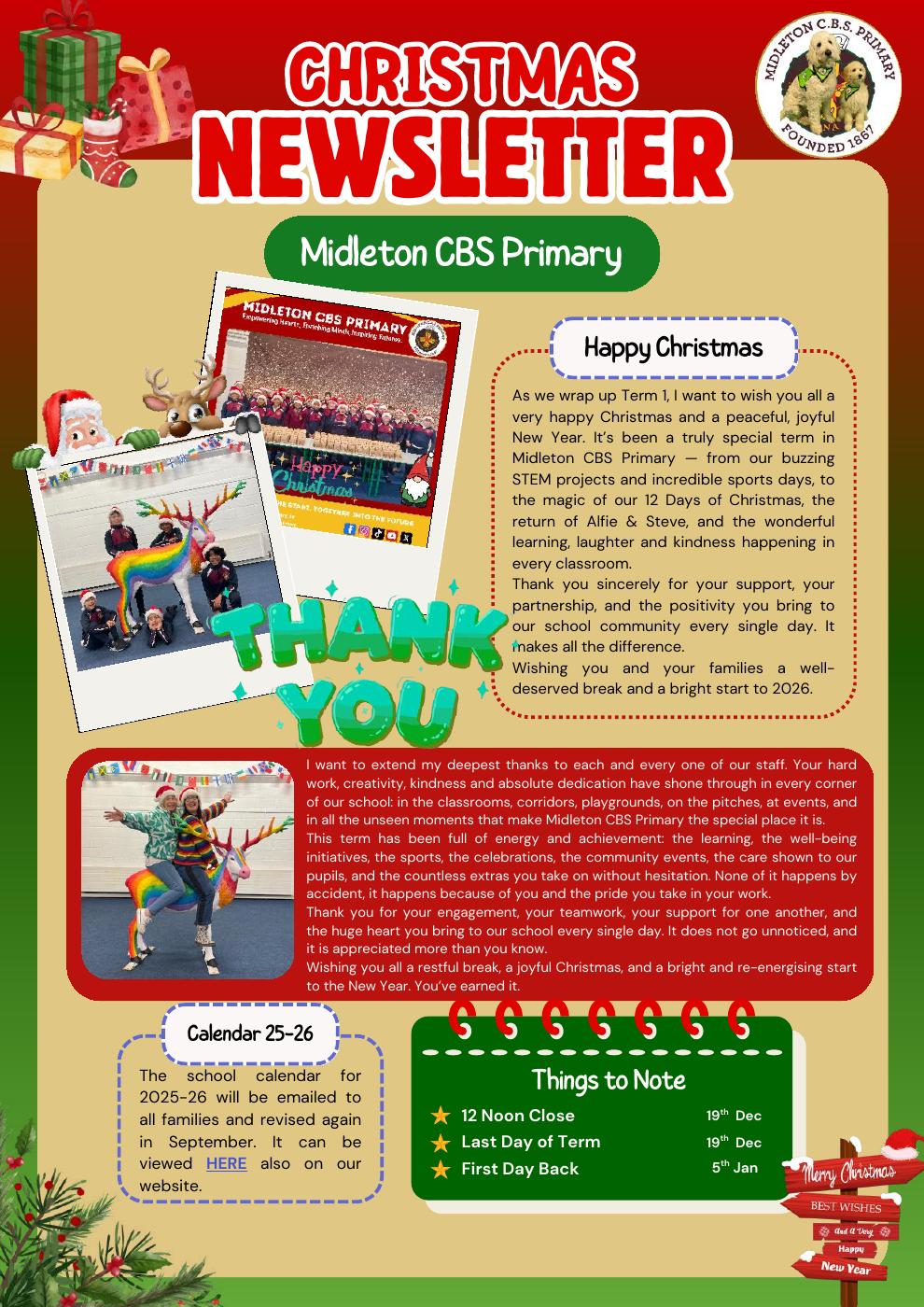 Midleton CBS Primary Christmas Newsletter | PDF to Flipbook