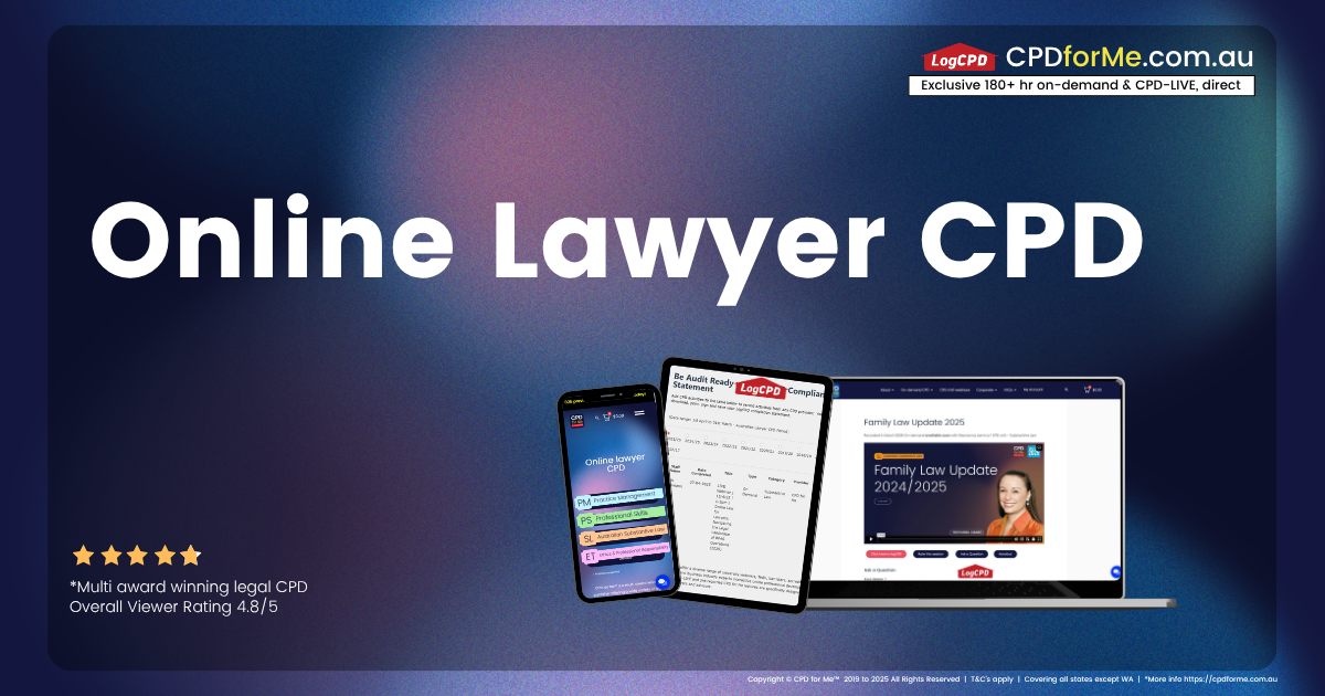 Exclusive Online Lawyer CPD for Me, Direct (2019-2025)