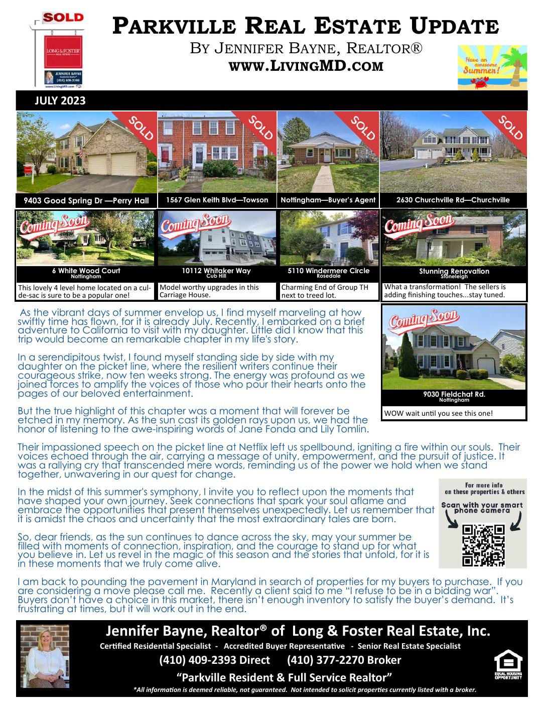 Parkville Real Estate Update by Jennifer Bayne