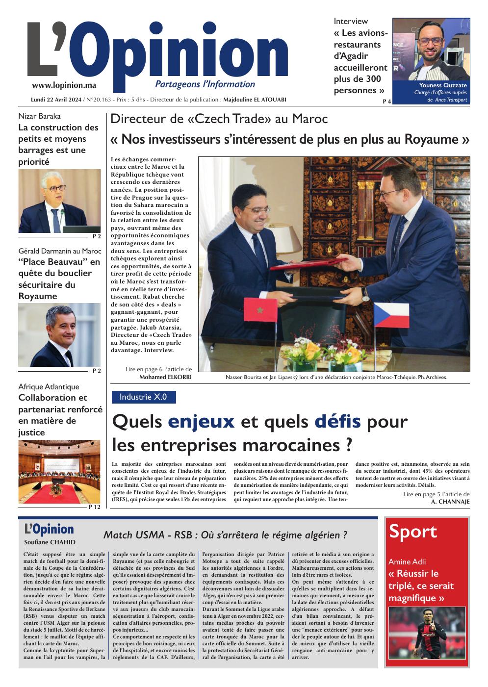 L'Opinion du 16 mai 2025