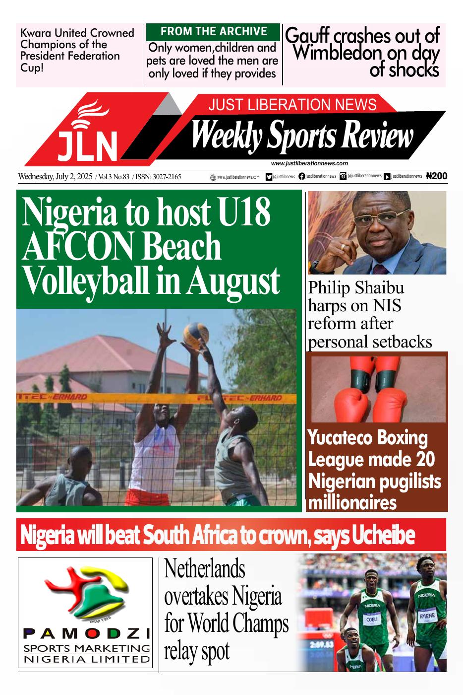 JUST NEWS SPORTS WEEKLY   JULY 2, 2025