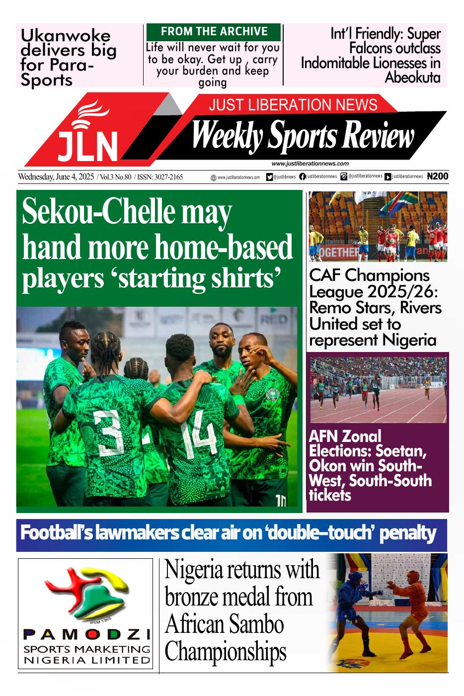 JUST NEWS SPORTS WEEKLY   JUNE 4, 2025