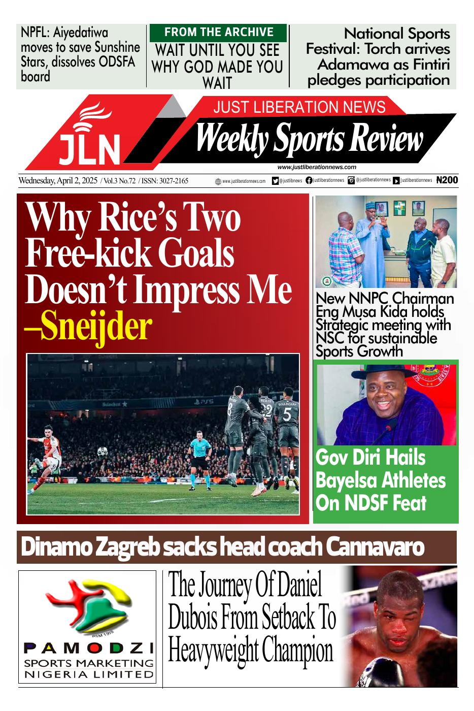JUST NEWS SPORTS WEEKLY   APRIL 9, 2025