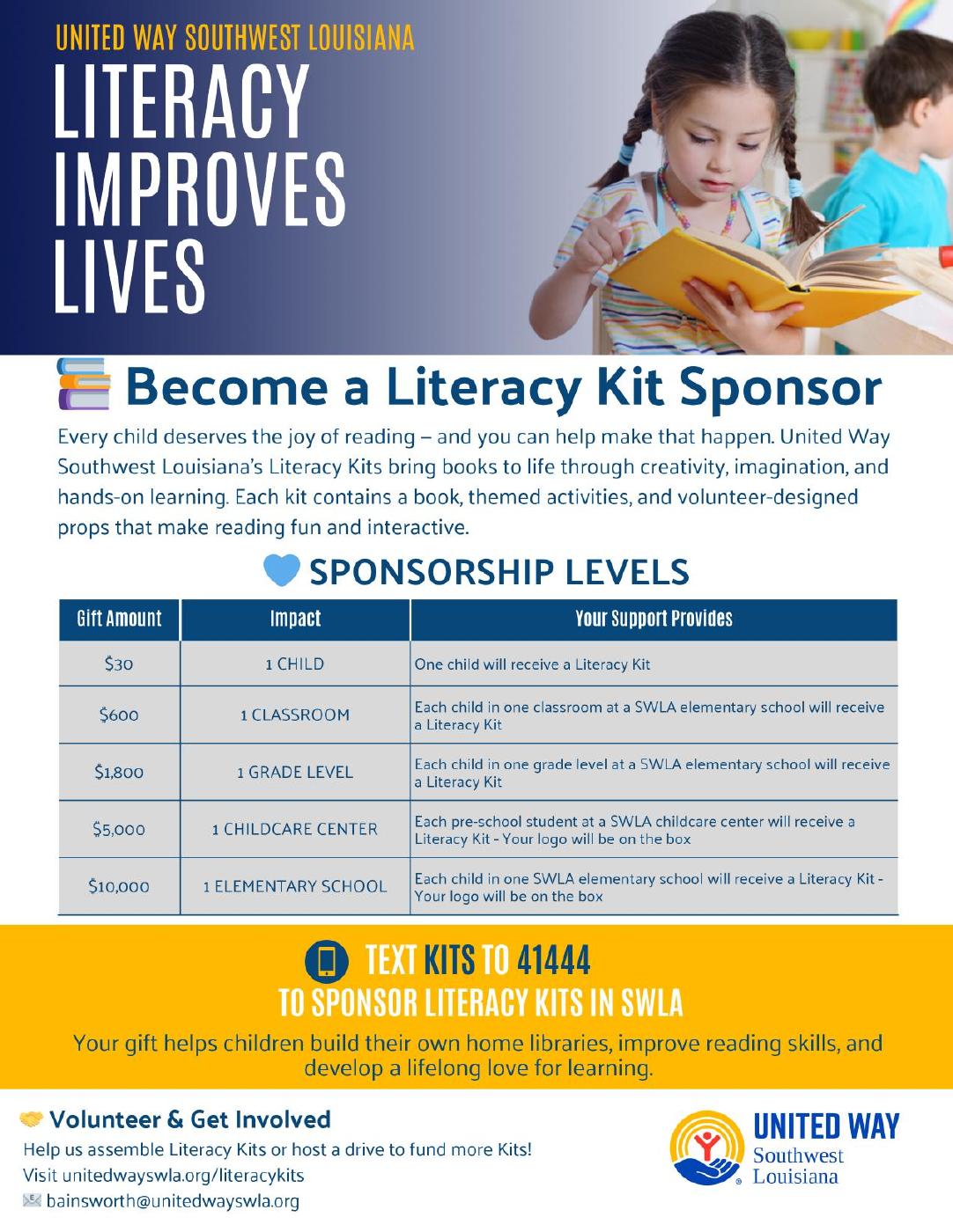 literacy kit flyer