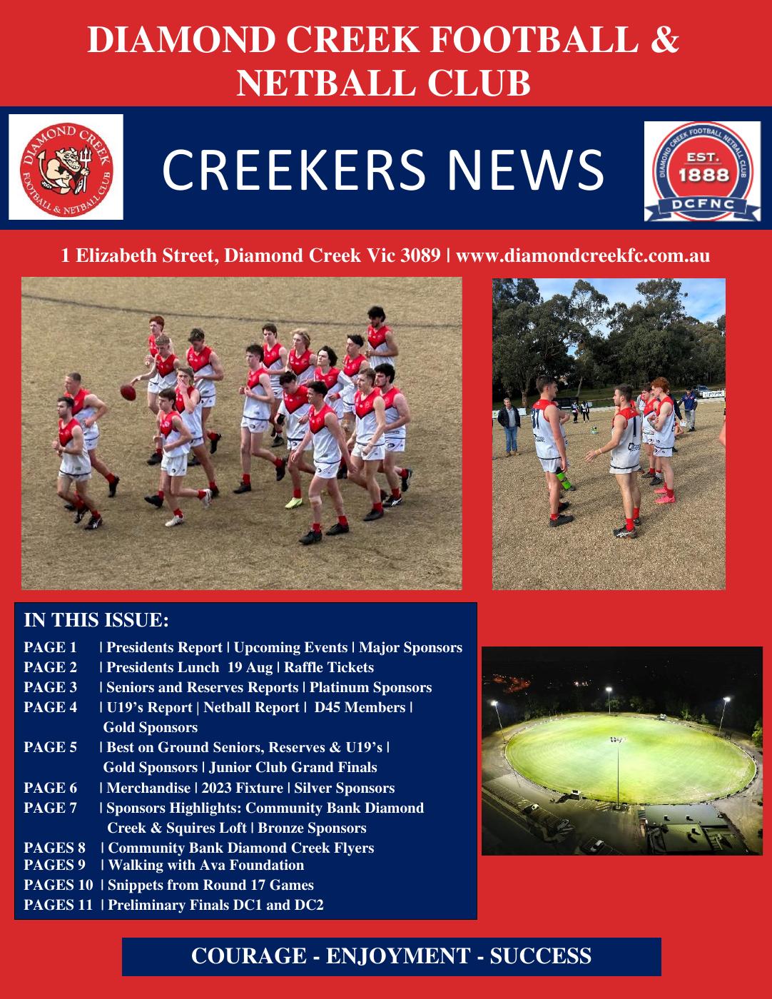 News Diamond Creek Football Netball Club