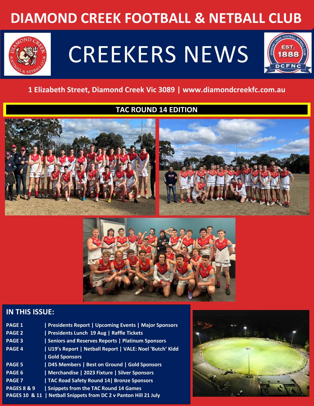 News Diamond Creek Football Netball Club