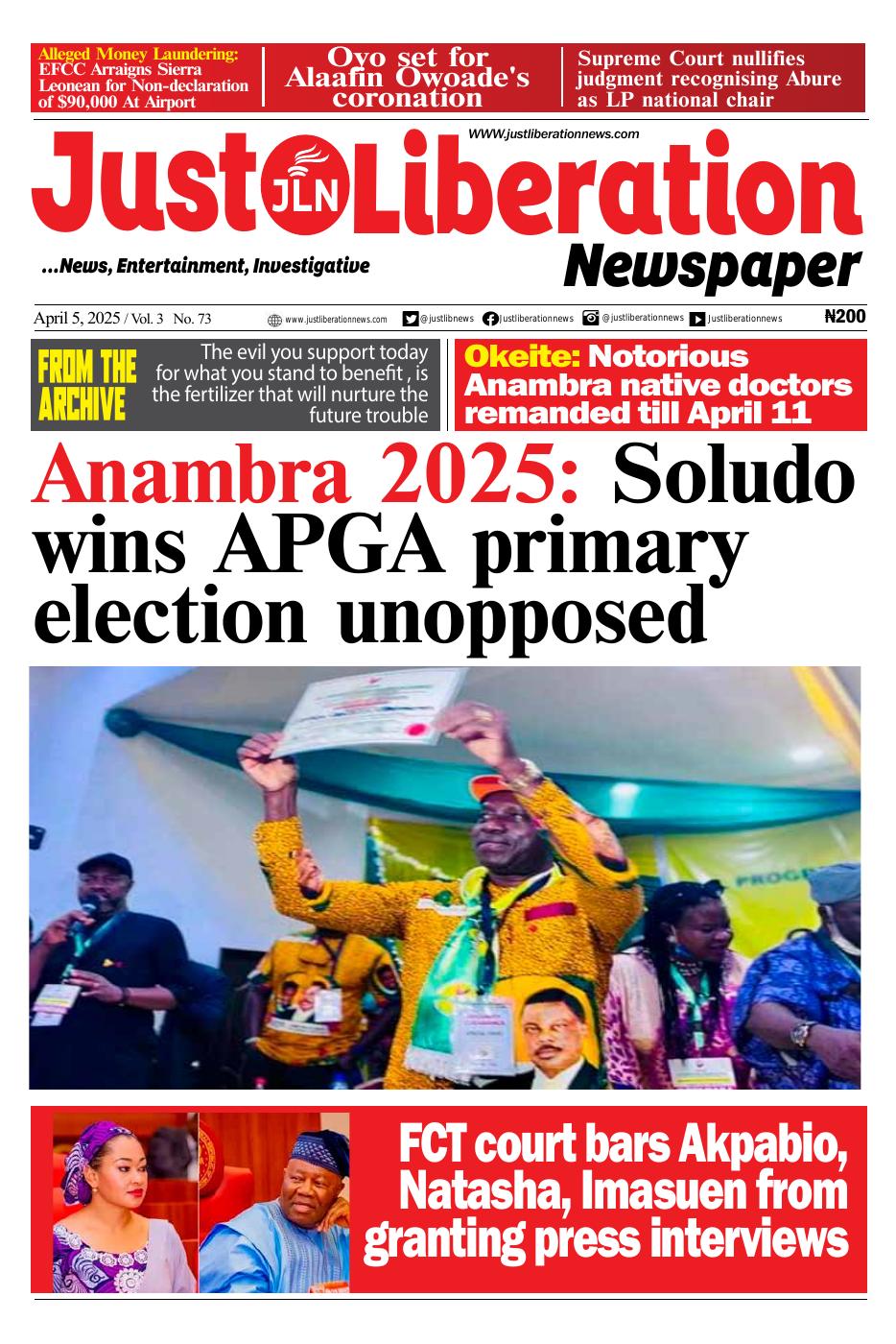 JLN NEWSPAPER APRIL 5, 2025