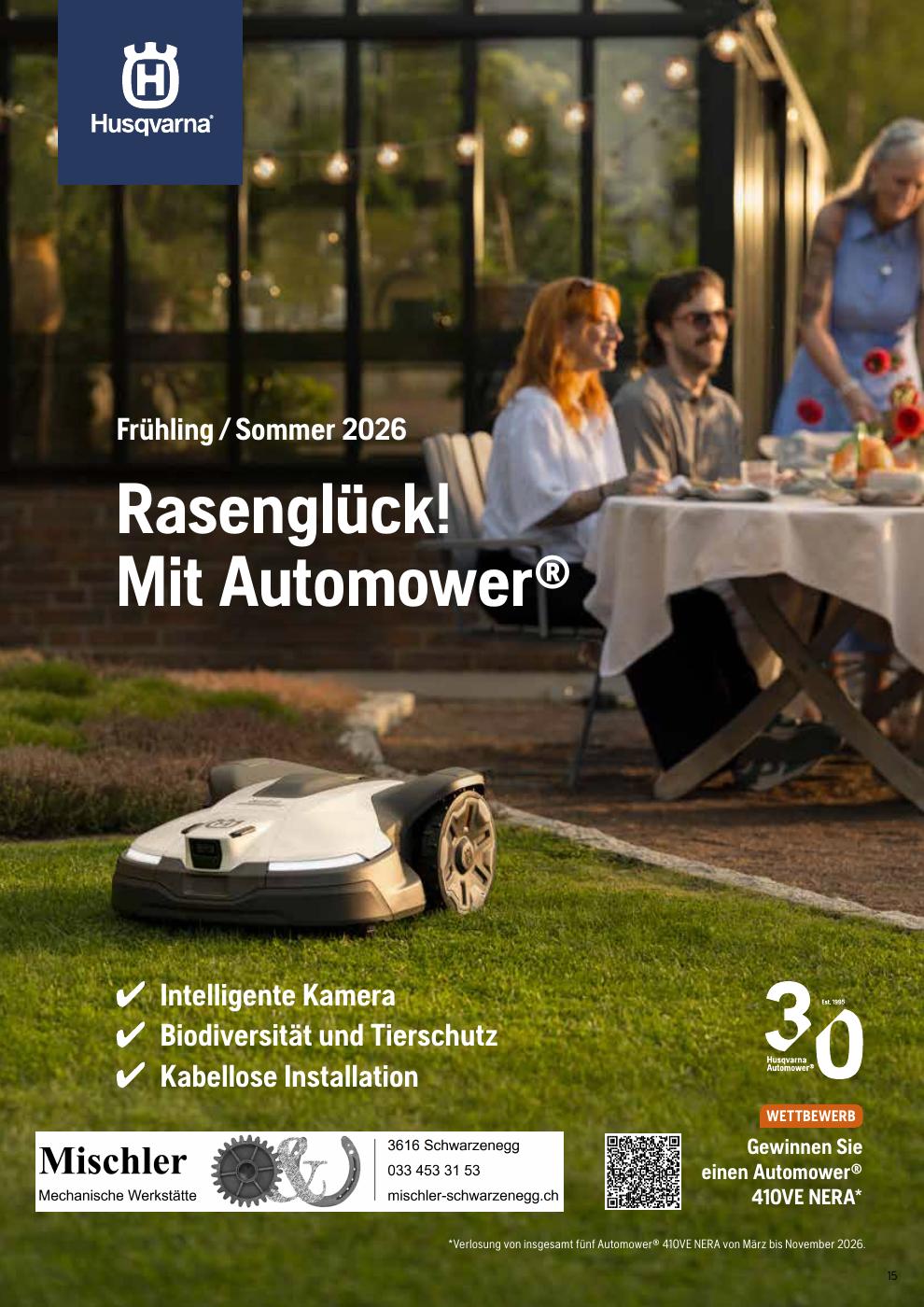 Husqvarna Produkte Frühling Sommer 2026 Mischler Schwarzenegg