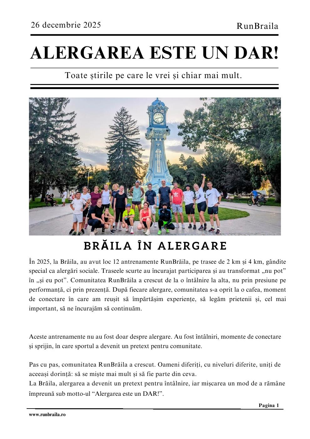Revista Alergarea este un DAR! Ediția 12.2025