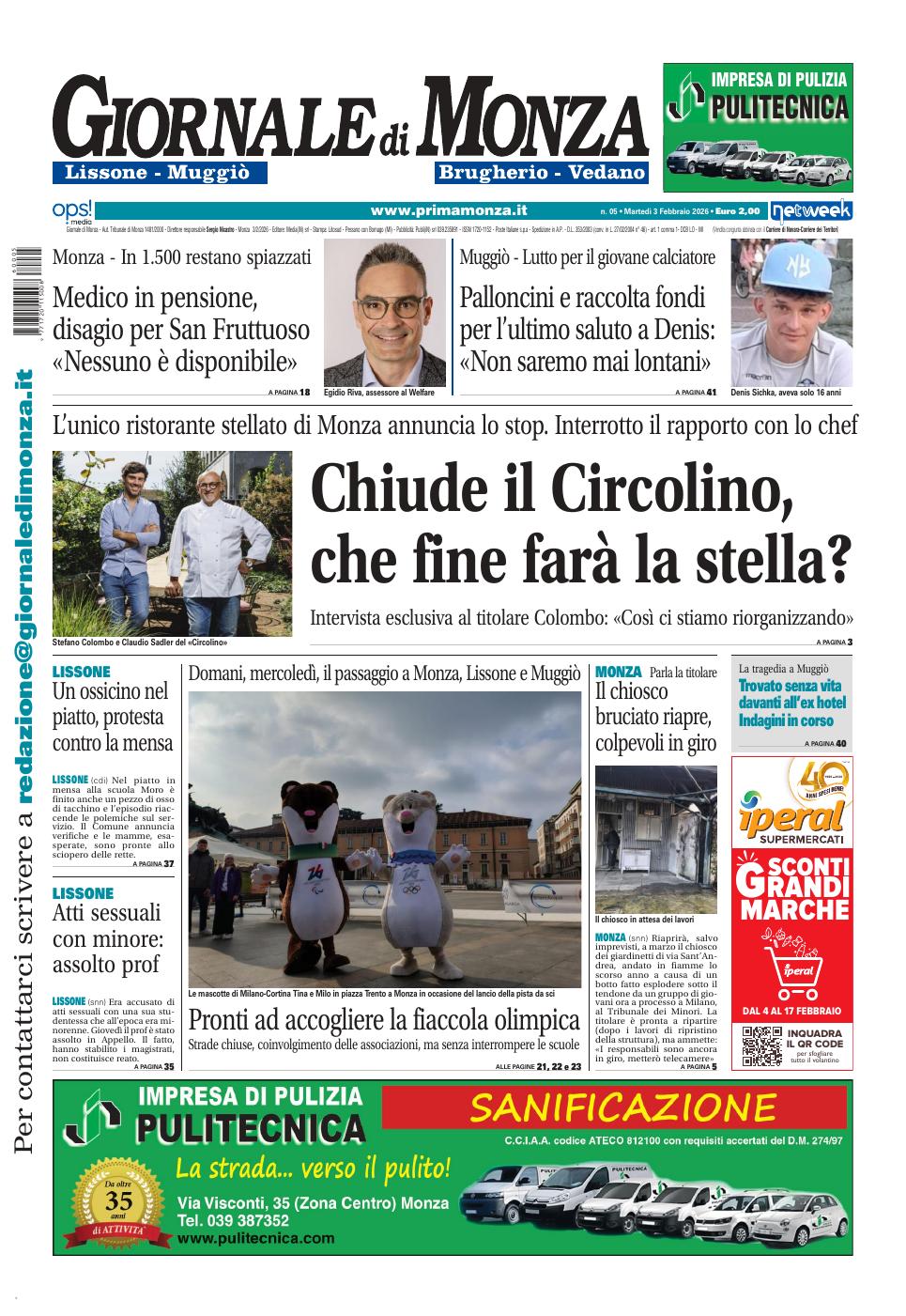 Copertina Giornale di Monza 30 aprile 2026