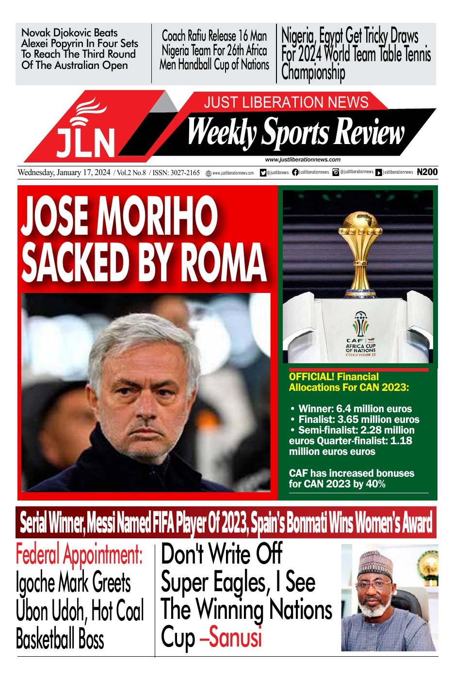 JUST NEWS SPORTS WEEKLY JAN 17, 2024