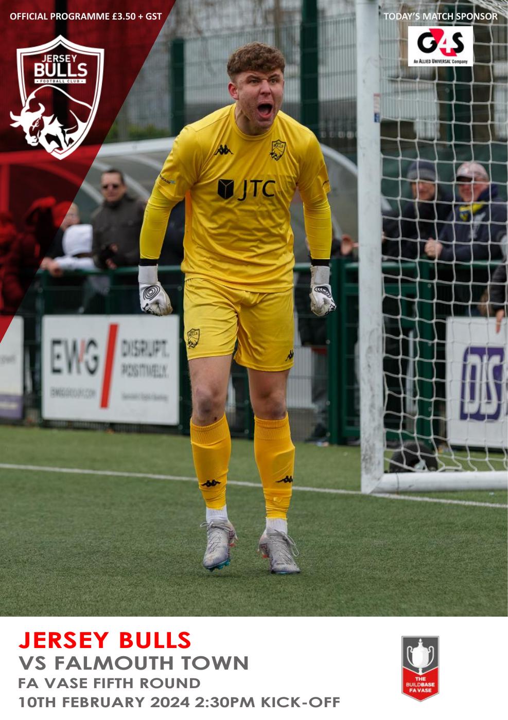 Jersey bulls fc vs falmouth town fc match programme pdf to flipbook