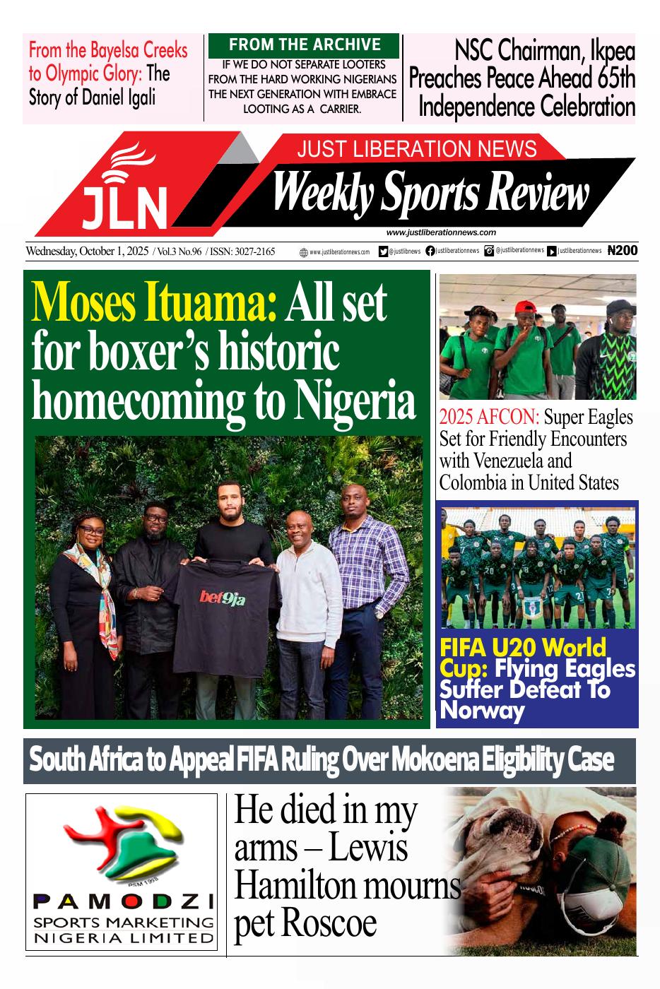 JUST NEWS SPORTS WEEKLY OCTOBER 1, 2025