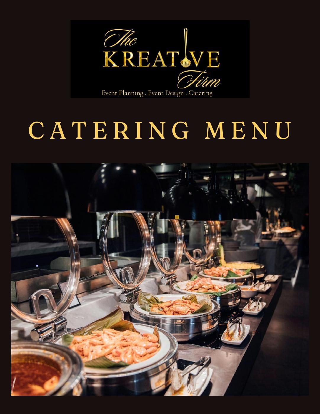 Ceative Riten Kitchen Menu The Kreative Firm Catering Menu | PDF to Flipbook