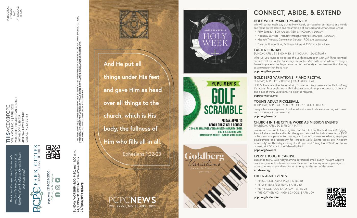 PCPC News: April 2026