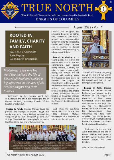 True North Newsletter, The Official Newsletter Of The Knights Of ...